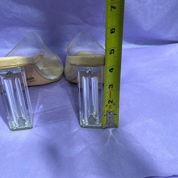Lucite sandal heels sz10 Good pre- owned condition worn 2x - Picture 2 of 6